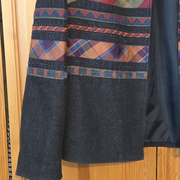 Coldwater Creek Embroidered Jacket Womens Size 16 Open Front Southwest Boho - Picture 6 of 15